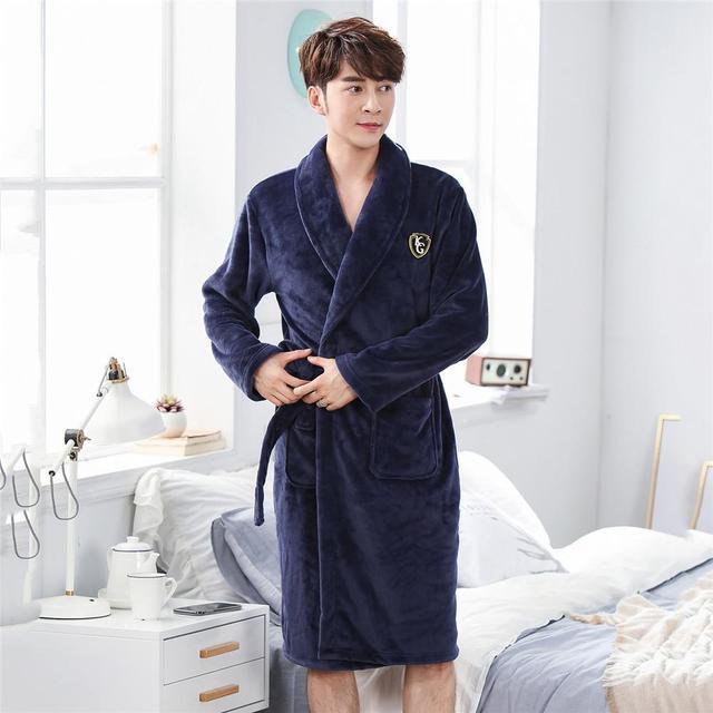 Winter Flannel Lovers Robe Gown