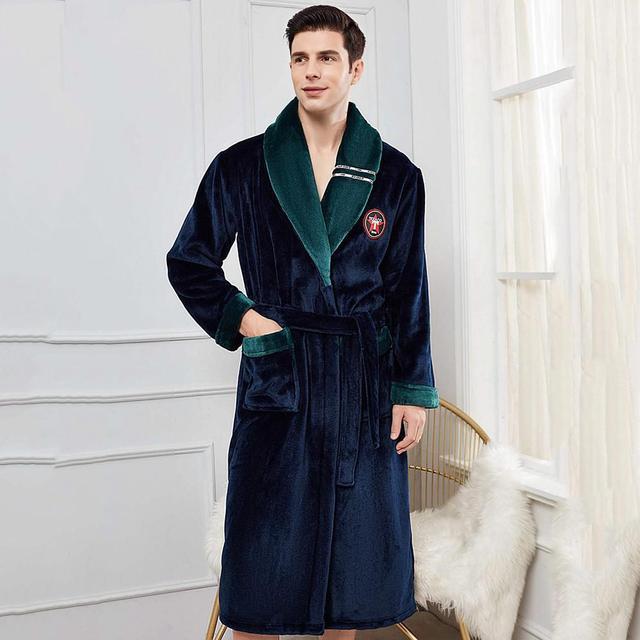 Winter Flannel Lovers Robe Gown