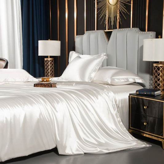 Washed Silk Bed Sheet Four-piece 
Bedding Set