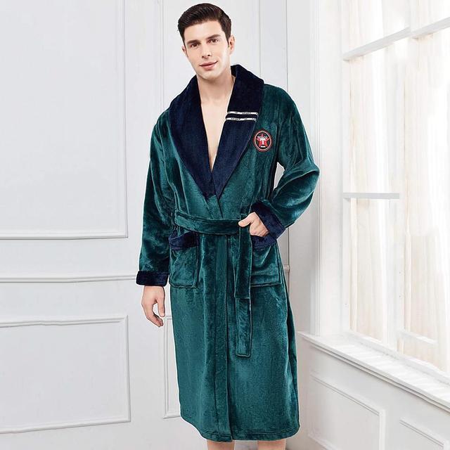 Winter Flannel Lovers Robe Gown