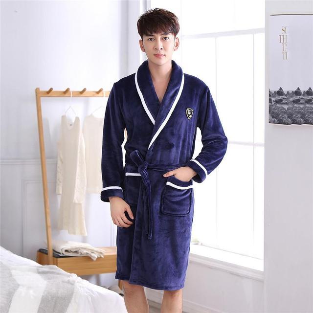 Winter Flannel Lovers Robe Gown