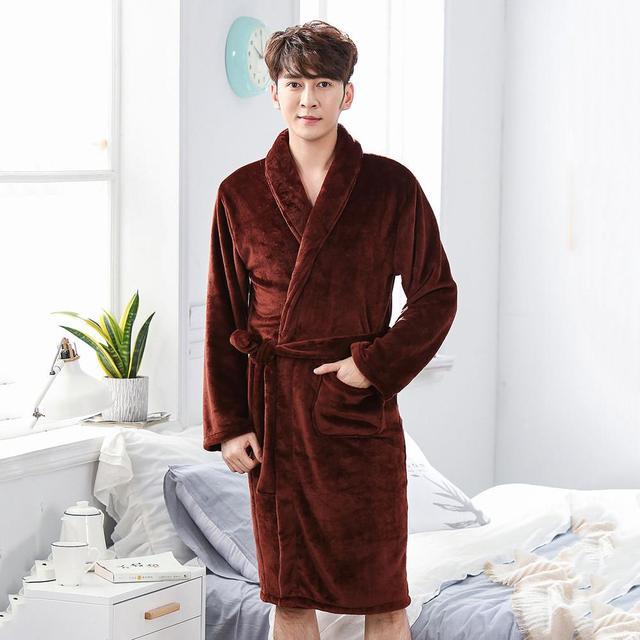 Winter Flannel Lovers Robe Gown